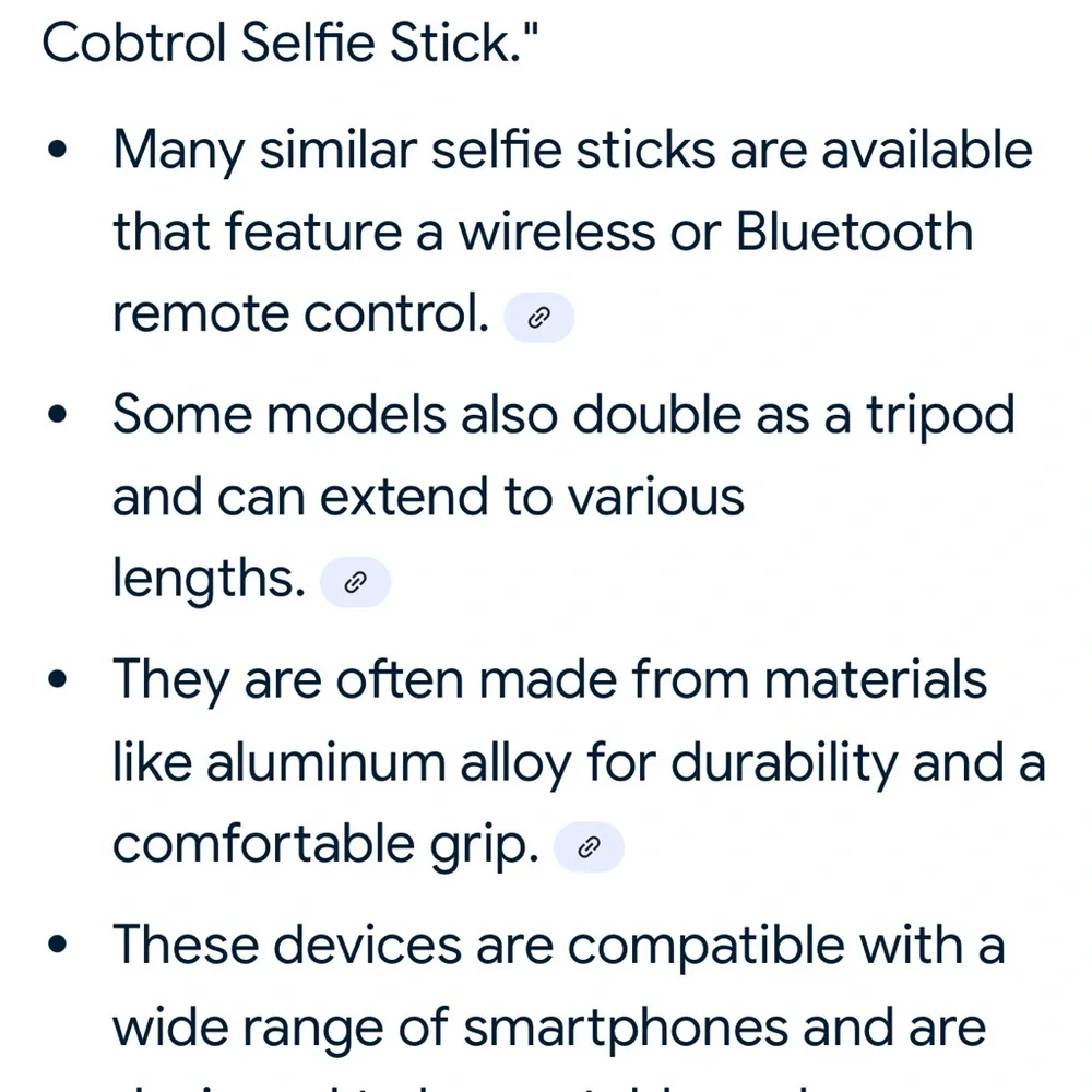 Selfie Stick Black Remote Control Tripod with Blue Tooth Connection